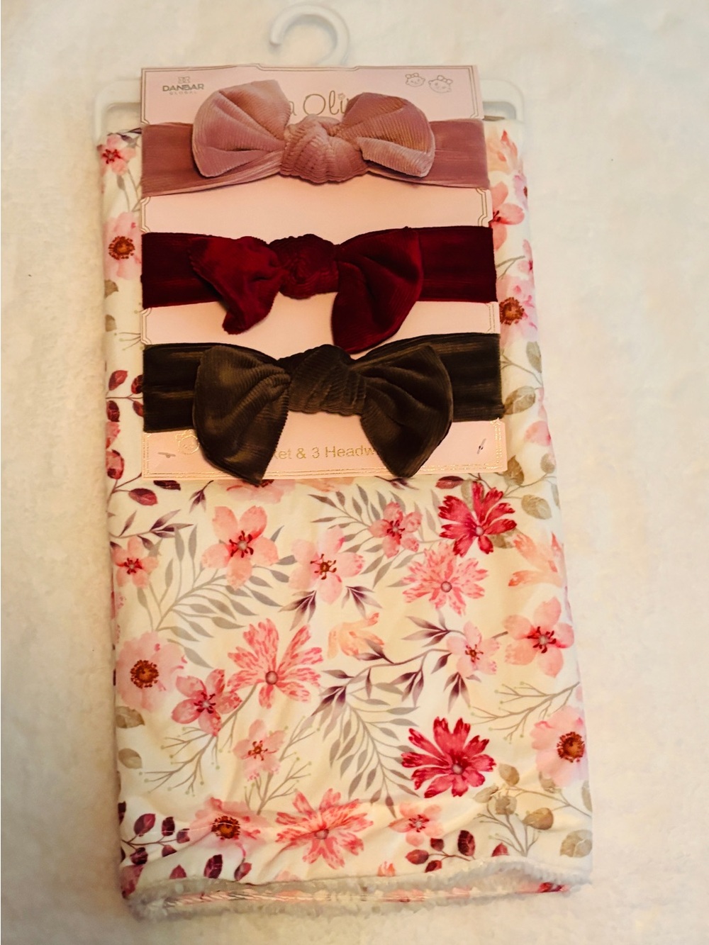 3-Pack Velvet Knot Headbands for Kids - Pink, Burgundy & Olive